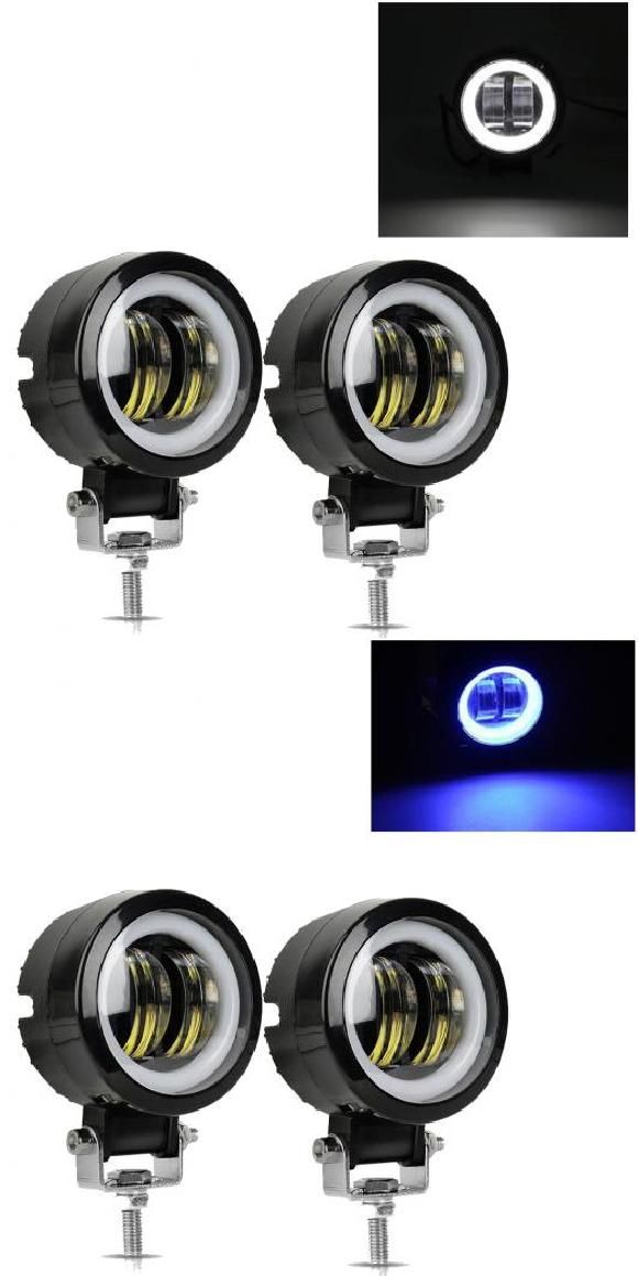 3インチ 20W LED ワーク ライト 防水 スクエア エンジェルアイ ライト ドライビング PODS オフロード ボート LED バー ホワイト ホワイト リング・ホワイト ブルー リング AL-KK-2847 AL