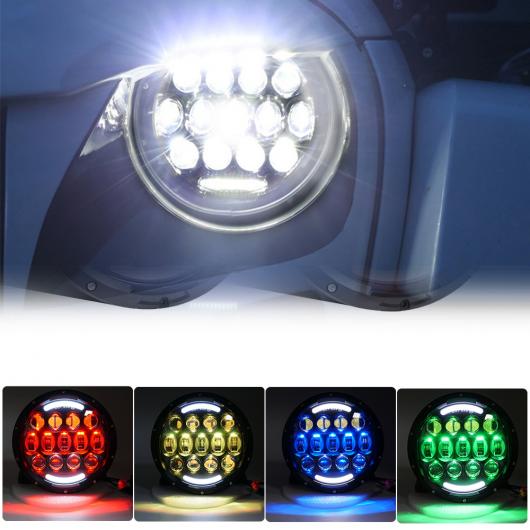 105W RGB 7インチ LED ヘッドライト H4 HI/LO ビーム エンジェル アイ