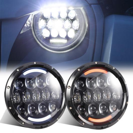 105W RGB 7インチ LED ヘッドライト H4 HI/LO ビーム エンジェル アイ