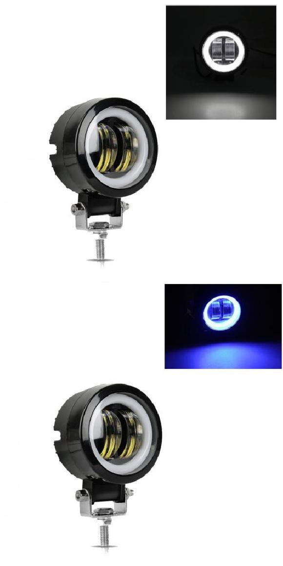 AL 3インチ 20W LED ワーク ライト 防水 スクエア エンジェルアイ ライト ドライビング PODS オフロード ボート LED バー ホワイト ホワイト リング・ホワイト ブルー リング AL-KK-2859