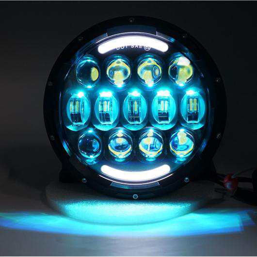 2ピース 105W 7インチ LED ヘッドライト RGB ラウンド ヘッドランプ