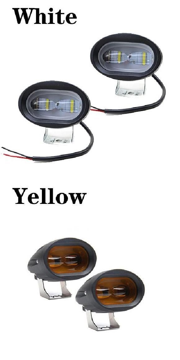 6D 20W LED ワーク ライト ヘッドライト バー ホワイト アンバー オートバイ オフ ロード 補助 スポット 適用: トラック SUV ATV 2ピース ホワイト・2ピース アンバー AL-KK-2874 ALの通販は