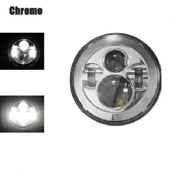7インチ オートバイ ヘッドランプ アングル アイ LED ヘッドライト ハウジング マウント ブラケット 適用: ストリート グライド ソフテイル 1ピース 45W クローム AL-KK-2881 2輪 AL