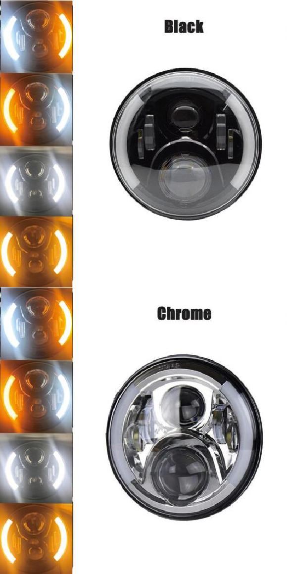 7インチ オートバイ ヘッドランプ アングル アイ LED ヘッドライト ハウジング マウント ブラケット 適用: ストリート 1ピース 60WRL ブラック・1ピース 60WRL クローム AL-KK-2881 2輪 AL