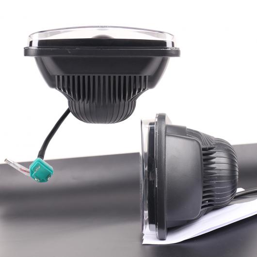 120W 5X7 LED ヘッドライト 7X6 LED シールド ヘッドランプ ホワイト デイタイムランニングライト 適用: ジープ/JEEP チェロキー/CHEROKEE GMC サバナ 2ピース LED ヘッドライト AL-KK-2901 AL_2
