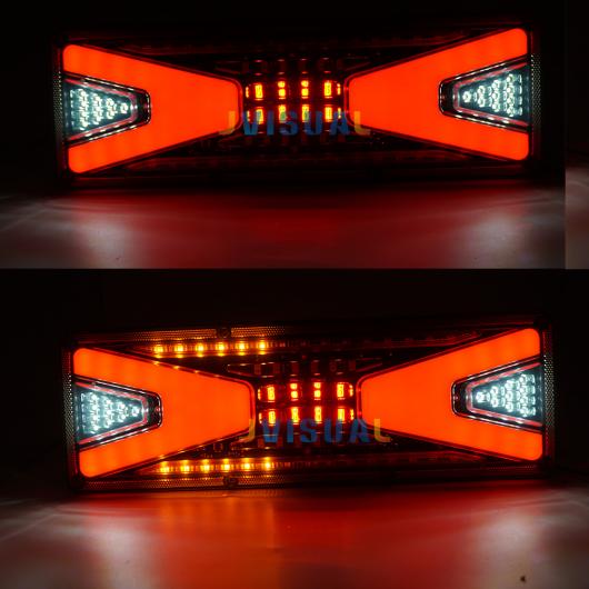 2ピース 24V ユニバーサル 防水 トラック リア テールライト ワーニング ライト リア テールライト ストップ ローリー バス ブレーキ リバース ターン インジケーター タイプ002 46cm AL-KK-2912 AL_4