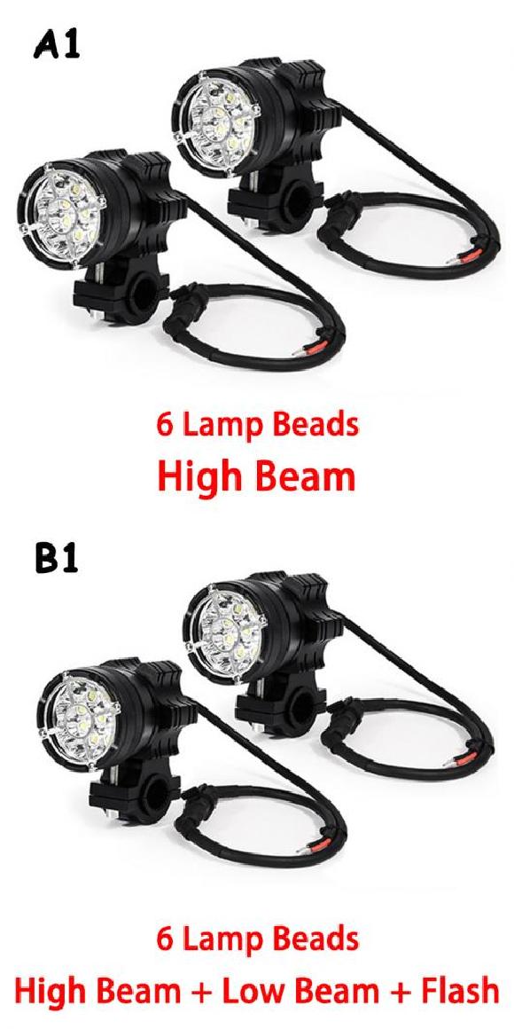 LED オートバイ ヘッドライト モト LED ランプ 適用: BMW R1200GS F800 F700GS フロント ブラケット モーターバイク 2ピース 6ランプ ビの通販は