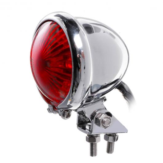ユニバーサル オートバイ レッド 12V 15W LED 調整可能 カフェ レーサー スタイル ストップ テールライト モーターバイク ブレーキ リア ランプ テールライト 適用: オール ブラック AL-KK-2951 AL_4