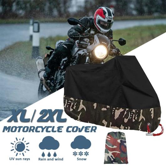2輪 AL ユニバーサル 190T オートバイ カバー 防水 アウトドア モーターバイク レイン プルーフ 日焼け止め 防塵 アウトドア プロテクター XL 2001mm-2100mm AL-KK-3346