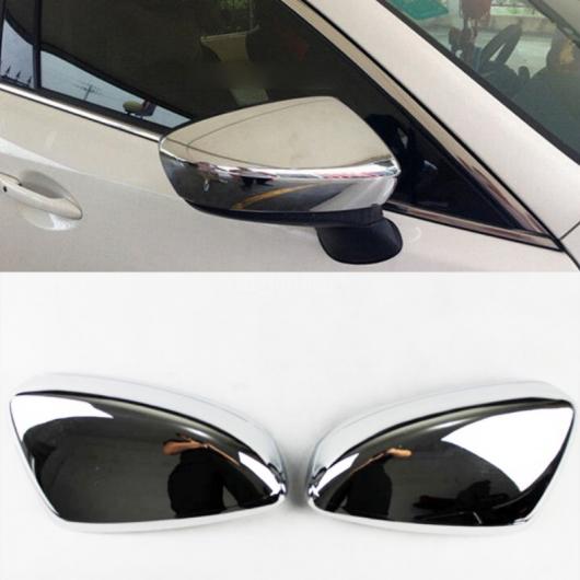 2ピース ABS クローム サイド ミラー バックミラー カバー トリム 適用: MAZDA3 アクセラ M3 2014 2015 AL-KK-3590 AL