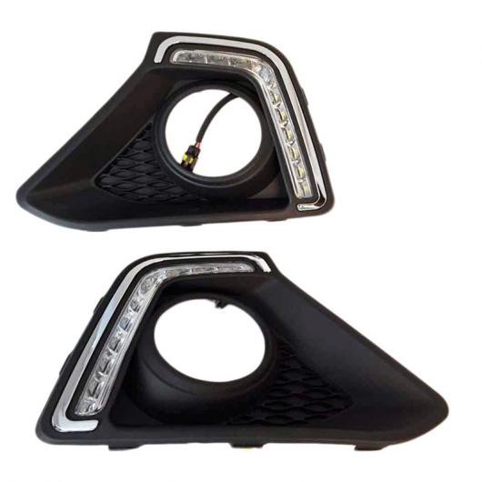 2ピース LED デイタイム ランニング フォグライト ランプ DRL 適用: ヒュンダイ/現代/HYUNDAI グランド I10 XCENT 2014-2015 DRL デイライト AL-KK-3619 ALの通販は