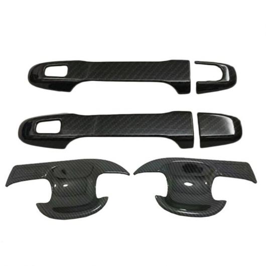 ABS カーボン スタイル 適用: トヨタ C-HR CHR 2017 2018 ファイバ ドア ハンドル ボウル モールディング ステッカー パネル カバー フレーム ステッカー トリム AL-KK-3880 AL