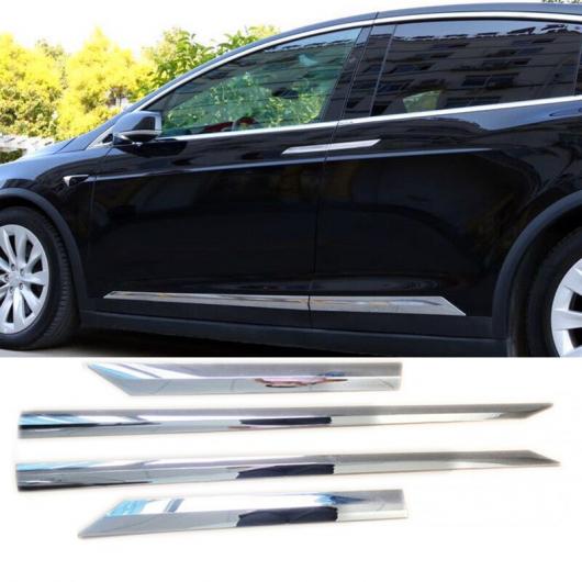 アクセサリー 適用: テスラ/TESLA モデル X 2016 2017 2018 クローム サイド ドア ライン ガーニッシュ ボディ モールディング トリム カバー スポーツ AL-KK-4033 AL
