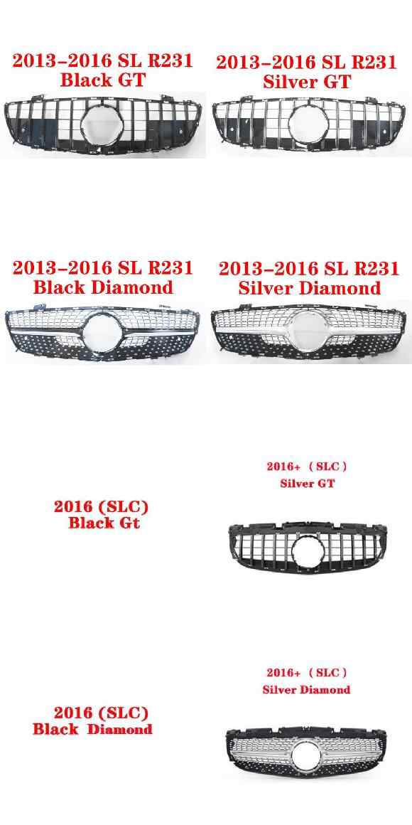 AL ABS プラスチック GT フロント グリル ミドル グリル 適用: メルセデスベンツ X SLK SLC SL S-クーペ R172 R230 R231 W217 C217 スタイル 1〜スタイル 20 AL-KK-4373の通販は