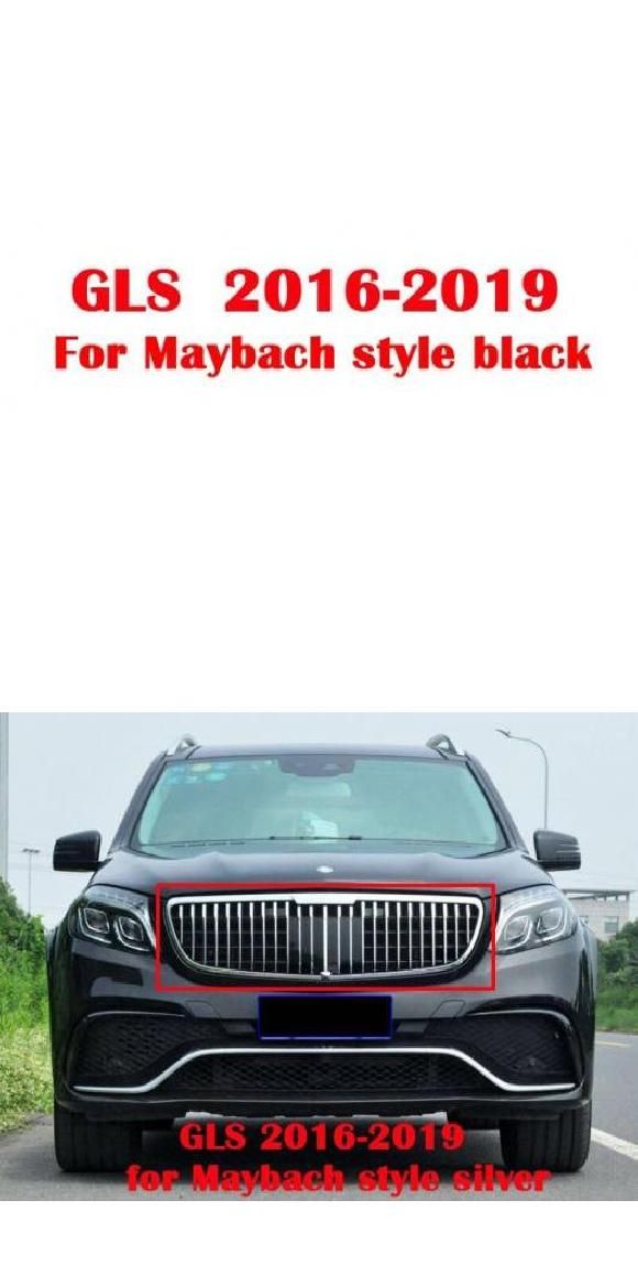 AL ABS グリル GL350 GL400 GL500 GLS450 適用: マイバッハ/MAYBACH GT バンパー メルセデスベンツ GL GLS X164 X166 2006-2019 バーチカル バー ミドル スタイル 17・スタイル 18 AL-KK-4415