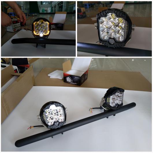 AL フロント バンパー スポット ライト バー LED オフロード ドライビング ライト 36/50W 12/24V 3600/5000LM 6500K ウインカー 2ピース 50W ホワイト・2ピース 50W イエロー AL-KK-4808_4