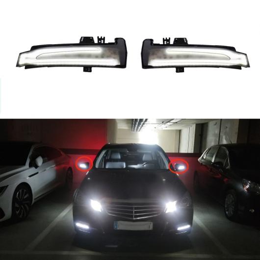 適用: メルセデスベンツ W221 W212 W204 W246 ホワイト＆アンバー ダイナミック LED ターンシグナルライト バックミラー ミラー ライト インジケーター ウインカー AL-KK-5241 AL_2