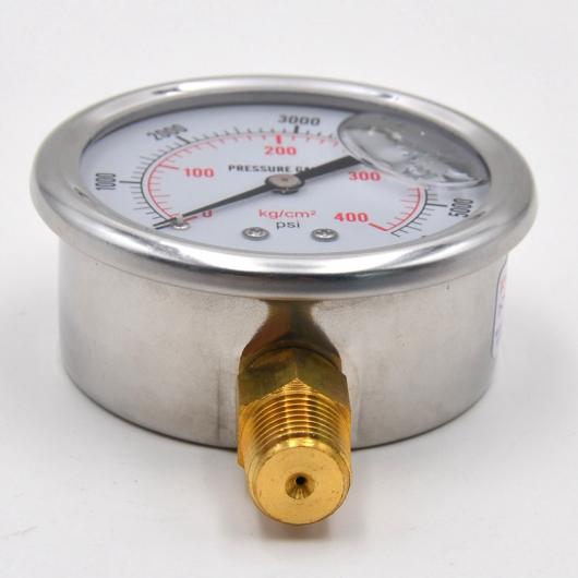 1/4 NPT 四輪車 油絵の具 重圧 ゲージ 楽器 油圧式 米突 0-5700 PSI ゲージ 印字機001 AL-KK-6006 AL