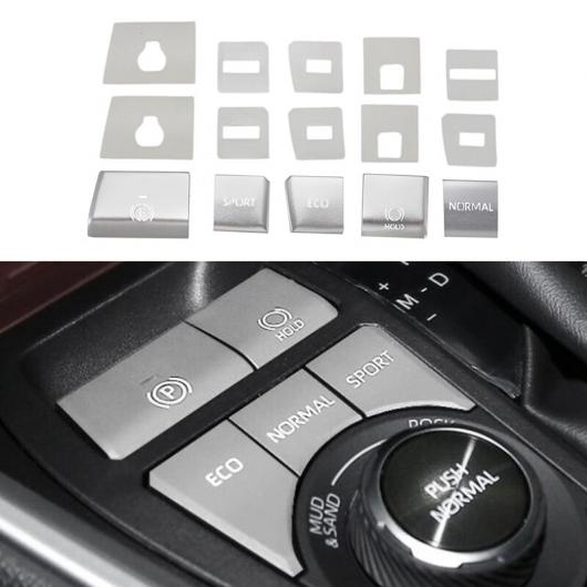 AL アルミニウム 合金 センター コンソール ギア シフト マルチメディア ボタン スパンコール 装飾 カバー 適用: トヨタ RAV4 2019 2020 ホワイト AL-KK-6383