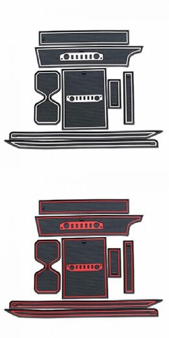 2019 2020 適用: スズキ ジムニー JB64W 右ハンドル ドア スロット ウォーター コースター カップホルダー パッド インテリア アクセサリー ホワイトルミナス・レッド AL-KK-6554 AL