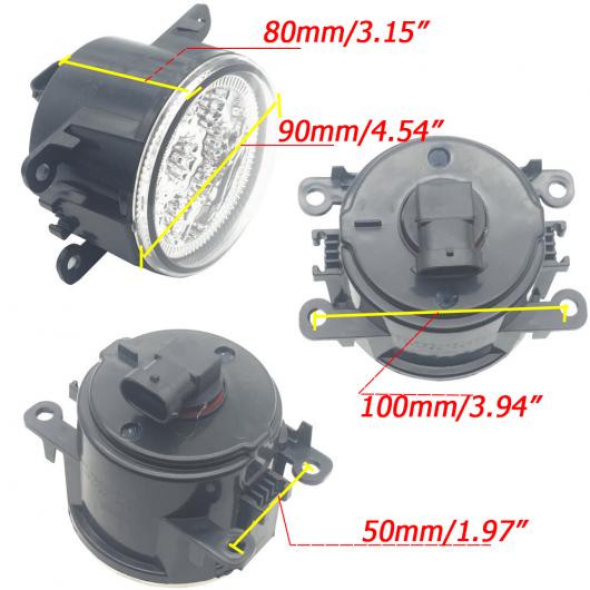 2ピース 9LED フォグライト ランプ H11 12V ハロゲン フォグライト DRL 適用: ルノー/RENAULT コレオス 2 サムスン QM5 H45 2012-2015 タイプA・タイプB AL-KK-6569 ALの通販は