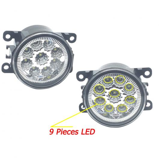 2ピース 9LED フォグライト ランプ 適用: フィアット/FIAT 500X クロス シティ クロス トレッキング スポーツ 2018 H11 12V ハロゲン フォグライト DRL タイプD AL-KK-6620 AL_2