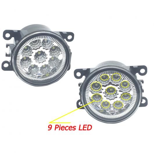 2ピース 9LED フォグライト ランプ 適用: ホンダ シビック X セダン サルーン 2016 2017 2018 2019 H11 12V ハロゲン フォグライト DRL タイプD AL-KK-6679 AL_2