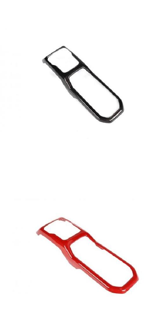 4WD ギア シフト 装飾 カバー パネル 適用: ジープ/JEEP ラングラー JL グラディエーター JT 2018 2019 2020 2021 インテリア アクセサリー カーボンファイバー B・レッド B AL-KK-6725 AL