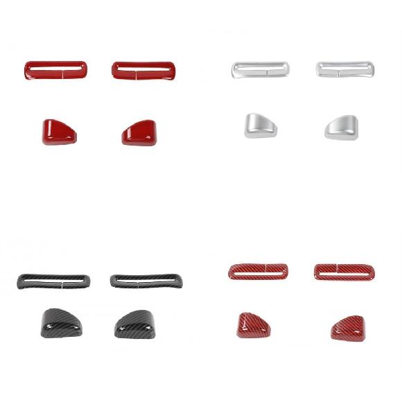 カーシート ベルト 装飾 ステッカー 適用: ダッジ チャージャー 2011 2012 2013 2014 2015-2020 インテリア アクセサリー ABS カーボンファイバー スタイリング レッド〜レッドカーボン AL-KK-7037 ALの通販は