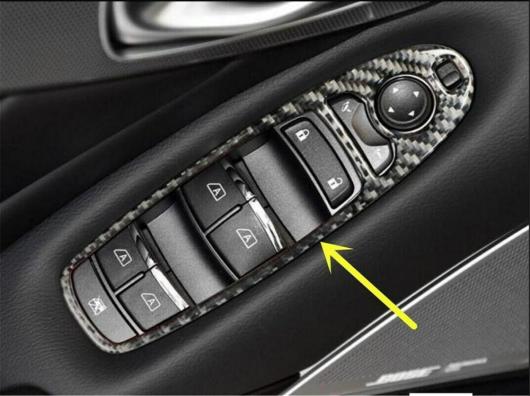 ガラス リフト インナー ウインドウ スイッチ 装飾 パネル 適用: インフィニティ/INFINITI Q50 Q60 2013-2019 インテリア Q50 カーボンファイバー A・Q50 カーボンファイバー B AL-KK-7045 AL_4