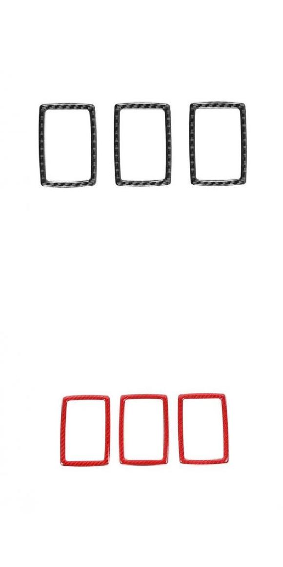 AL シート バックル 装飾 ステッカー 適用: ダッジ/DODGE チャレンジャー 2015-2020 インテリア アクセサリー スタイリング カーボンファイバー ブラックカーボン・レッドカーボン AL-KK-7107