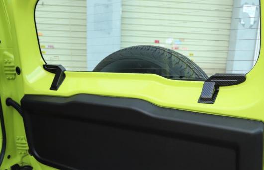 リア シールド ヒート ワイヤー 保護 装飾 ステッカー 適用: スズキ ジムニー 2019 2020 インテリア アクセサリー カーボンファイバー ブラック・レッドカーボン AL-KK-7348 AL_4