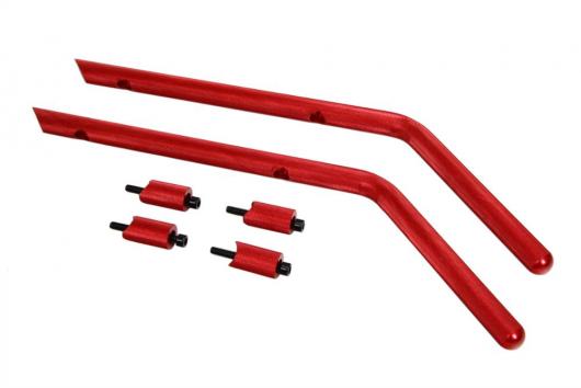 リア トップ ハードトップ グリップ ハンドル バー 適用: ジープ/JEEP ラングラー JK JKU 2007-2017 インテリア アクセサリー アルミニウム 合金 レッド レッド・クロム AL-KK-7357 AL_2