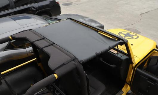 ルーフ ソフト トップ カバー UV プルーフ 保護 ネット 適用: ジープ/JEEP ラングラー TJ 1997 1998 1999 2000 2001 2002 2003 2004 2005 2006 アクセサリー ブラック B AL-KK-7383 AL_3