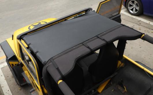 ルーフ ソフト トップ カバー UV プルーフ 保護 ネット 適用: ジープ/JEEP ラングラー TJ 1997 1998 1999 2000 2001 2002 2003 2004 2005 2006 アクセサリー ブラック B AL-KK-7383 AL_4