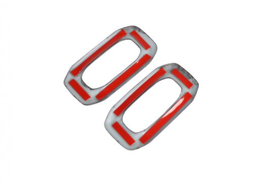 適用: ジープ/JEEP ラングラー JL グラディエーター JT 2018 2019 2020 2021 ドア ロック スイッチ ボタン カバー 装飾 ステッカー インテリア アクセサリー レッド・シルバー AL-KK-7519 AL_2