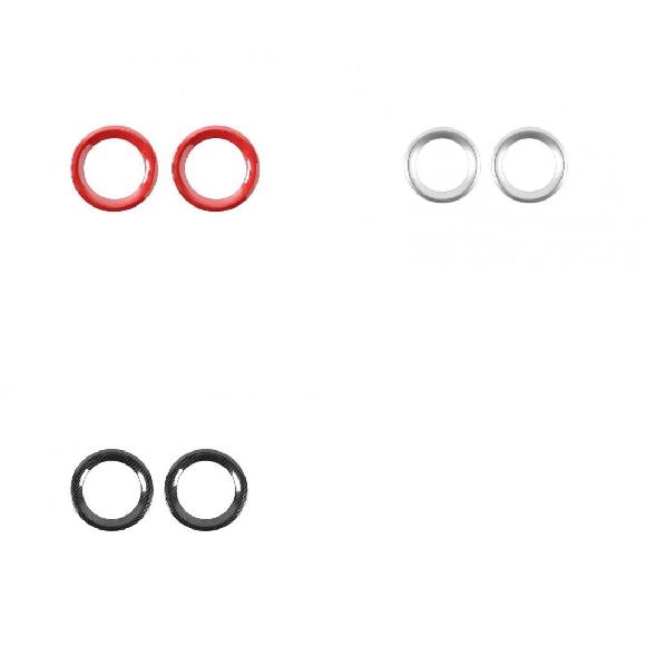 AL 適用: ジープ/JEEP レネゲード 2019 2020 フロント フォグライト カバー 装飾 ステッカー トリム エクステリア アクセサリー ABS レッド シルバー レッド〜カーボン調 AL-KK-7541