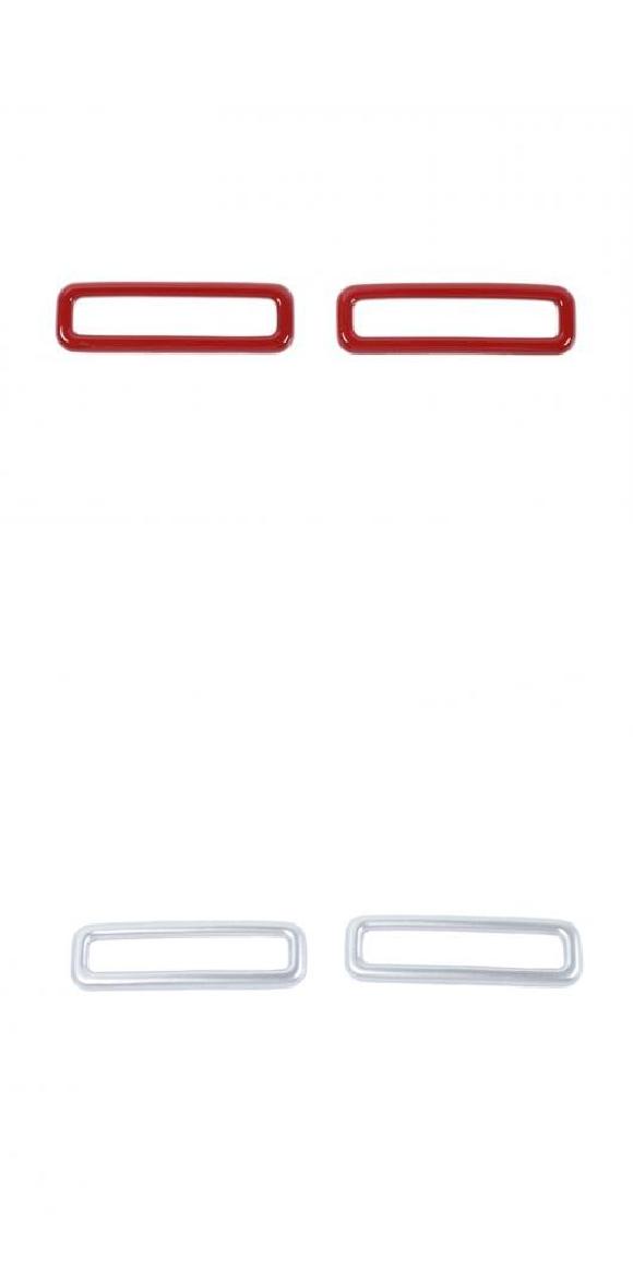 適用: スズキ ジムニー 2019 2020 JB64 JB74 セントラル コントロール 吹き出し口 装飾 フレーム インテリア アクセサリー ステッカー スタイリング カーボンファイバー レッド・シルバー AL-KK-7586 AL