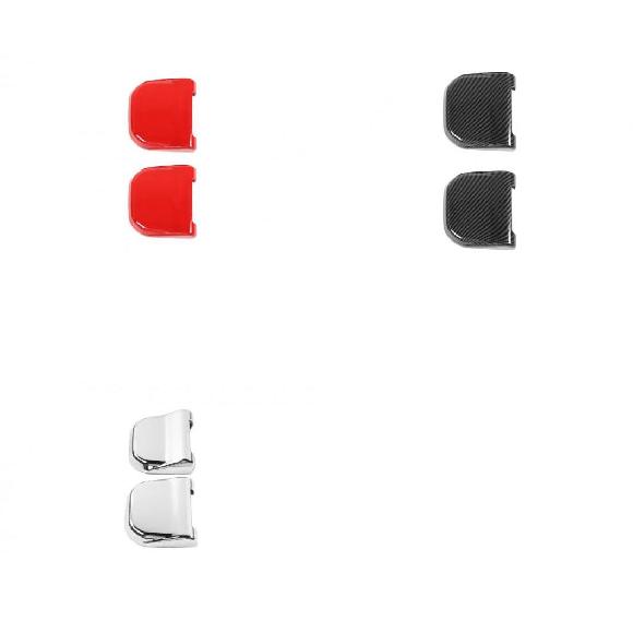 当てはめる: スズキ ジムニー 2019 2020 JB64 JB74 尻っ方論理ゲート 蝶つがい かざり付ける ステッカー エクステリア 付属品 赤いこと クローム 炭素衣料繊維 スタイリング 赤いこと〜Cr AL-KK-7588 AL