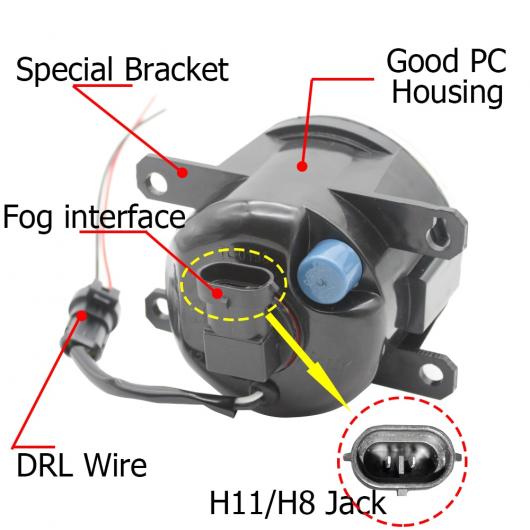 適用: 三菱 アトラージュ ミラージュ G4 2014-2020 2in1 LED エンジェルアイ DRL カットラインレンズ フォグライト 左+右 ホワイト エンジェルアイ AL-KK-7905 AL_2