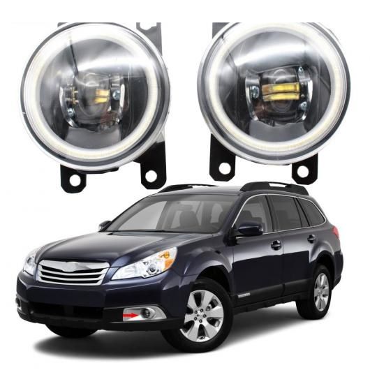 LED フォグライト 適用: スバル アウトバック 2010 2011 2012 US-SPEC LED エンジェルアイ DRL カットラインレンズ ホワイト エンジェルアイ AL-KK-7928 AL