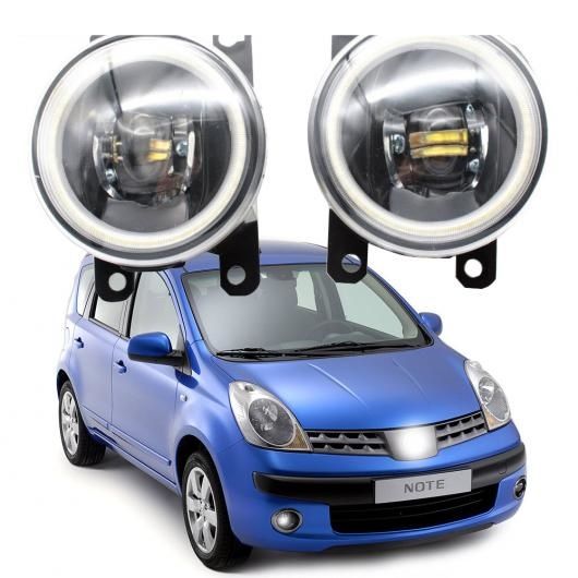 LED フォグライト 適用: 日産 ノート E11 NE11 2006 2007 2008 2009-2012 LED エンジェルアイ DRL カットラインレンズ ホワイト エンジェルアイ AL-KK-7938 AL