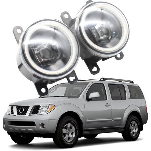 LED フォグライト 適用: 日産 パスファインダー R51 2005-2012 2011 2010 2009 LED エンジェルアイ DRL カットラインレンズ ホワイト エンジェルアイ AL-KK-7940 AL
