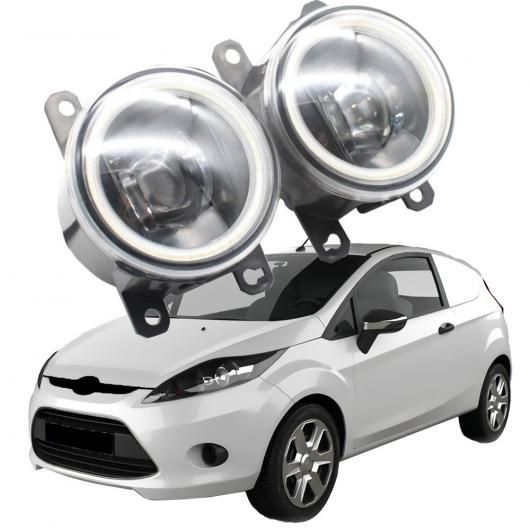 LED エンジェルアイ DRL 適用: フォード/FORD フィエスタ 2008 2009 2010 2011 2012 フォグライト カットラインレンズ ホワイト エンジェルアイ AL-KK-8002 AL