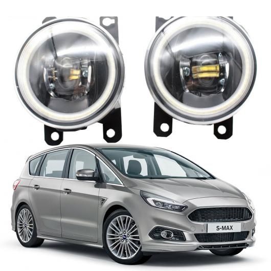 LED フォグライト カットラインレンズ 適用: フォード/FORD S-マックス 2015 2016 2017 エンジェルアイ DRL ヘッド ライト ホワイト エンジェルアイ AL-KK-8019 AL