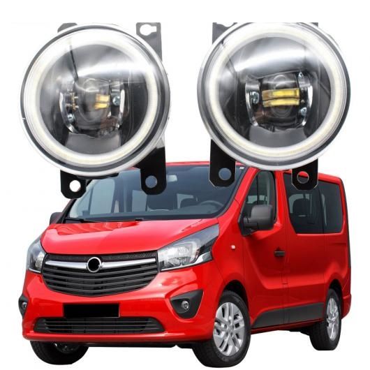 LED フォグライト カットラインレンズ 適用: オペル/OPEL ボクスホール/VAUXHALL ヴィヴァーロ B 2015 2016 2017 2018 2019 LED エンジェルアイ DRL ホワイト エンジェルアイ AL-KK-8040 AL