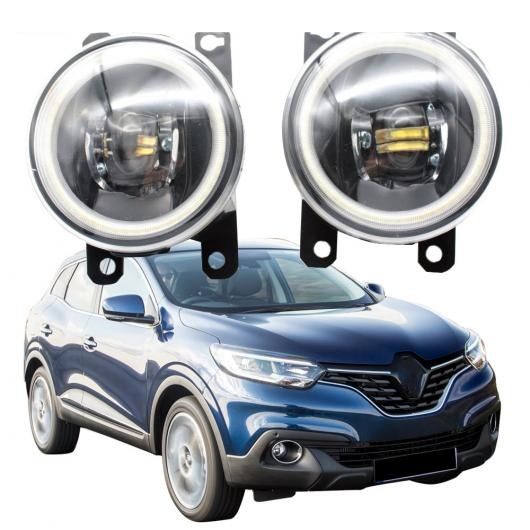LED フォグライト カットラインレンズ 適用: ルノー/RENAULT カジャー 2015 2016 2017 2018 初代 LED エンジェルアイ DRL フロント ホワイト エンジェルアイ AL-KK-8063 ALの通販は