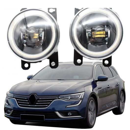 LED フォグライト カットラインレンズ 適用: ルノー/RENAULT タリスマン 2013-2019 タリスマン グランドツアー 2016-2020 エンジェルアイ DRL ホワイト エンジェルアイ AL-KK-8085 AL