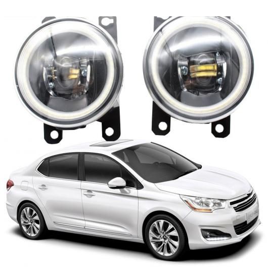LED フォグライト カットラインレンズ 適用: シトロエン/CITROEN C4 サルーン 2012-2016 2017 2018 RUSSIA C4L エンジェルアイ DRL ホワイト エンジェルアイ AL-KK-8093 ALの通販は