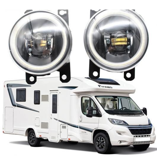 LED フォグライト カットラインレンズ 適用: シトロエン N ジャンパー 290/295 2014 2015 2016 エンジェルアイ DRL ホワイト エンジェルアイ AL-KK-8107 AL